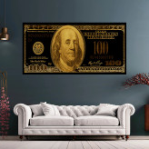 تابلو دلار مشکی و طلایی با کیفیت اورجینال (126-rosegold )