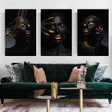 تابلو سه تکه ( 1135-rosegold )