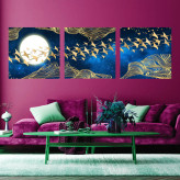تابلو سه تکه ( 1318-rosegold )