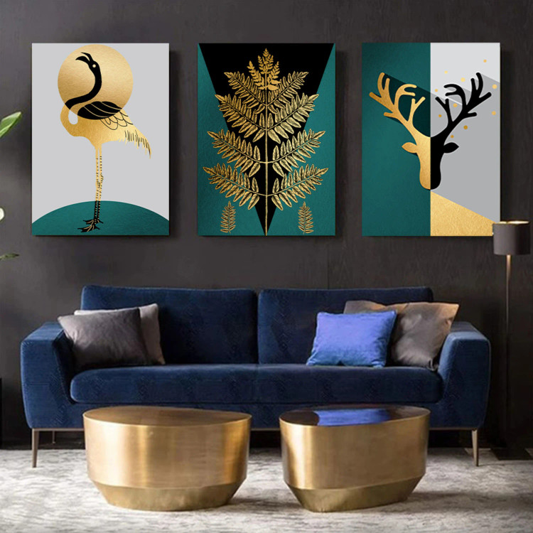 تابلو سه تکه ( 985-rosegold )