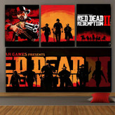 تابلو بوم طرح red dead رد دد مجموعه 4 عددی